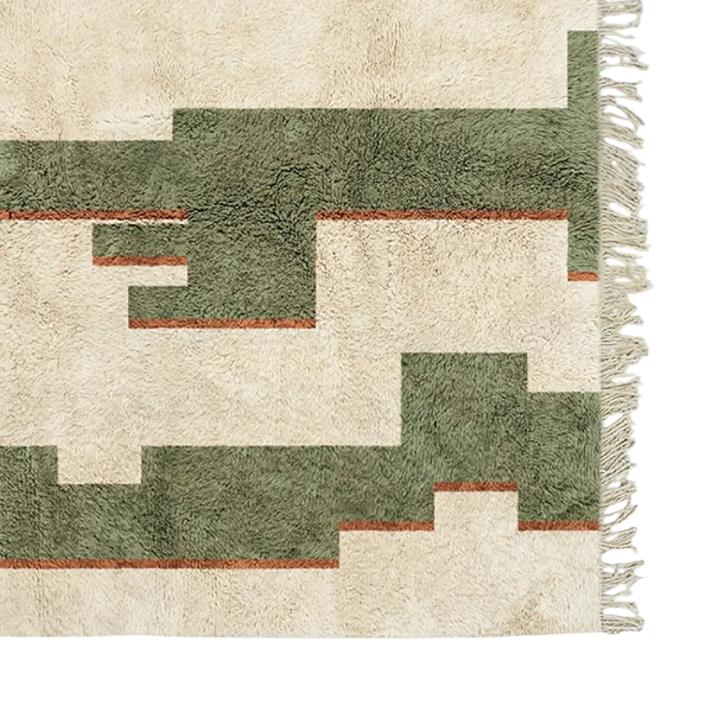 Atlas Cactus Beige and Green Rug