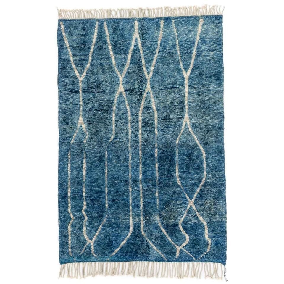 Bahar Blue and White Area Rug