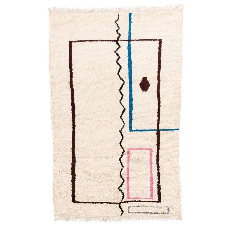 Frifra Beige Abstract Rug