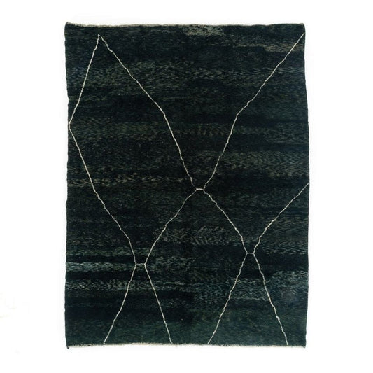 Fania Black Moroccan Rug