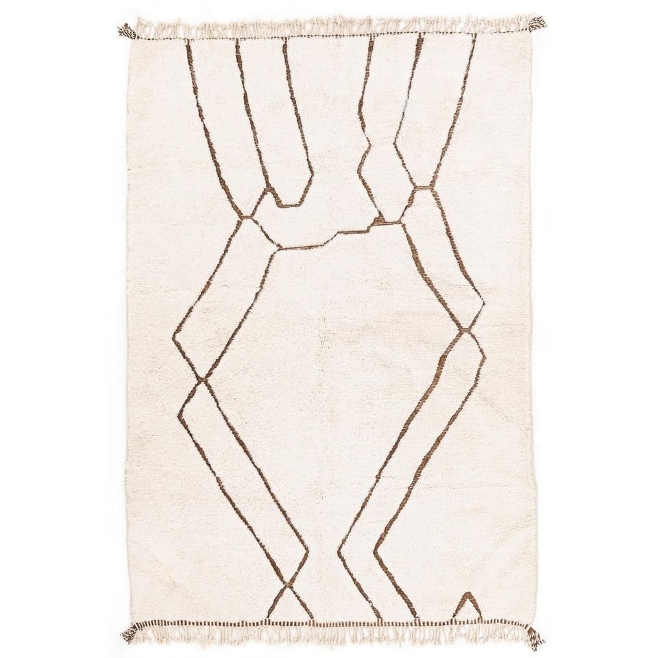 Hayta White Wool Rug