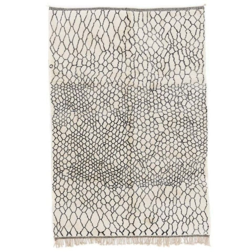 Damou Black and White Area Rug
