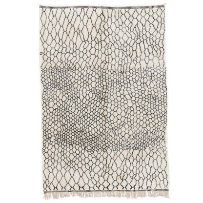 Damou Black and White Area Rug