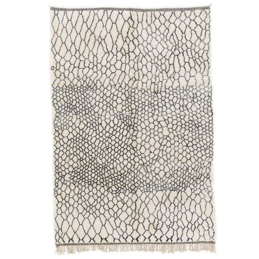 Damou Black and White Area Rug
