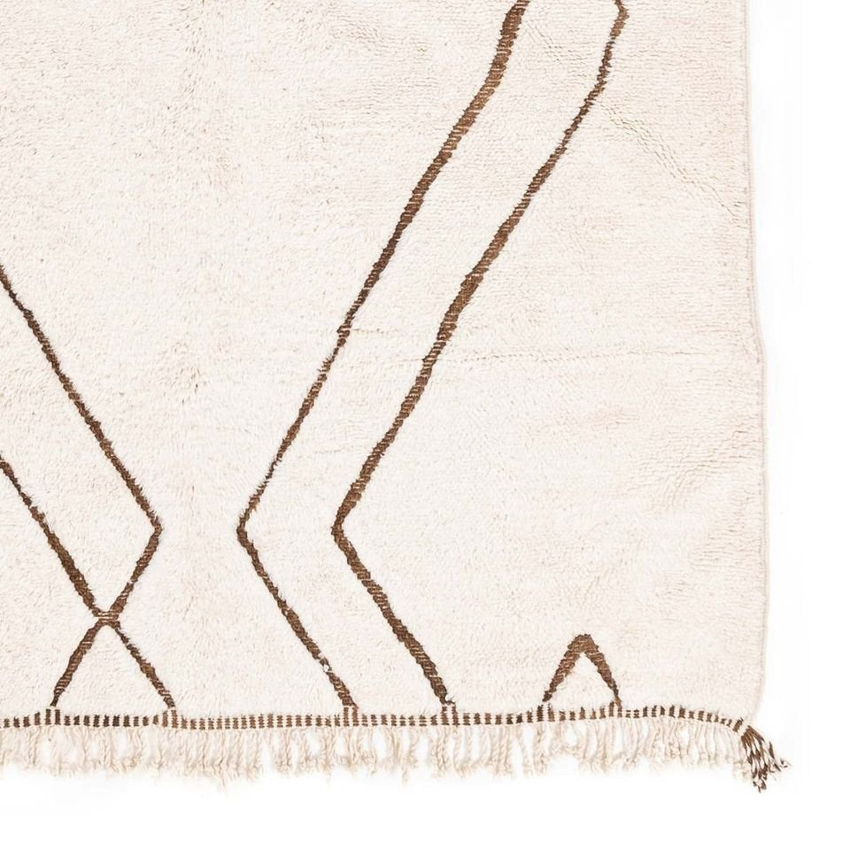 Hayta White Wool Rug