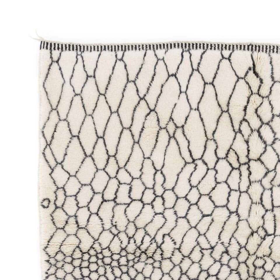 Damou Black and White Area Rug