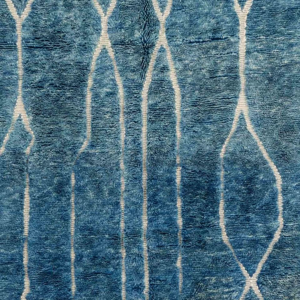 Bahar Blue and White Area Rug