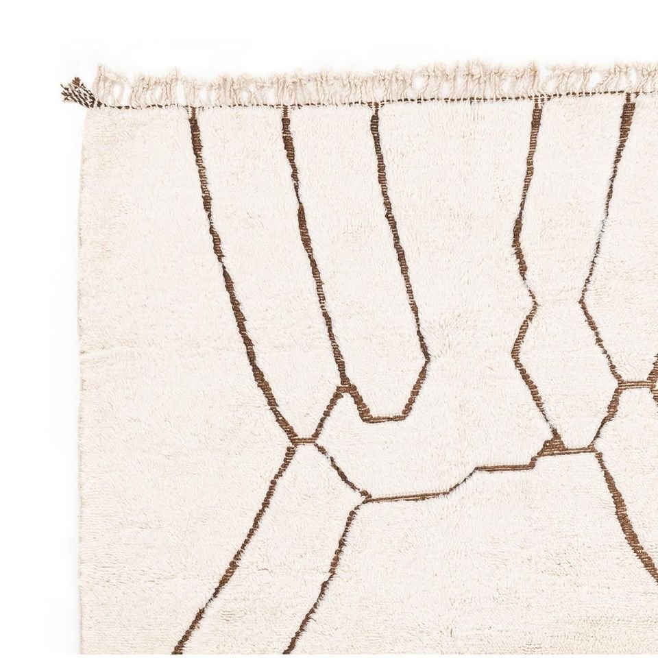 Hayta White Wool Rug