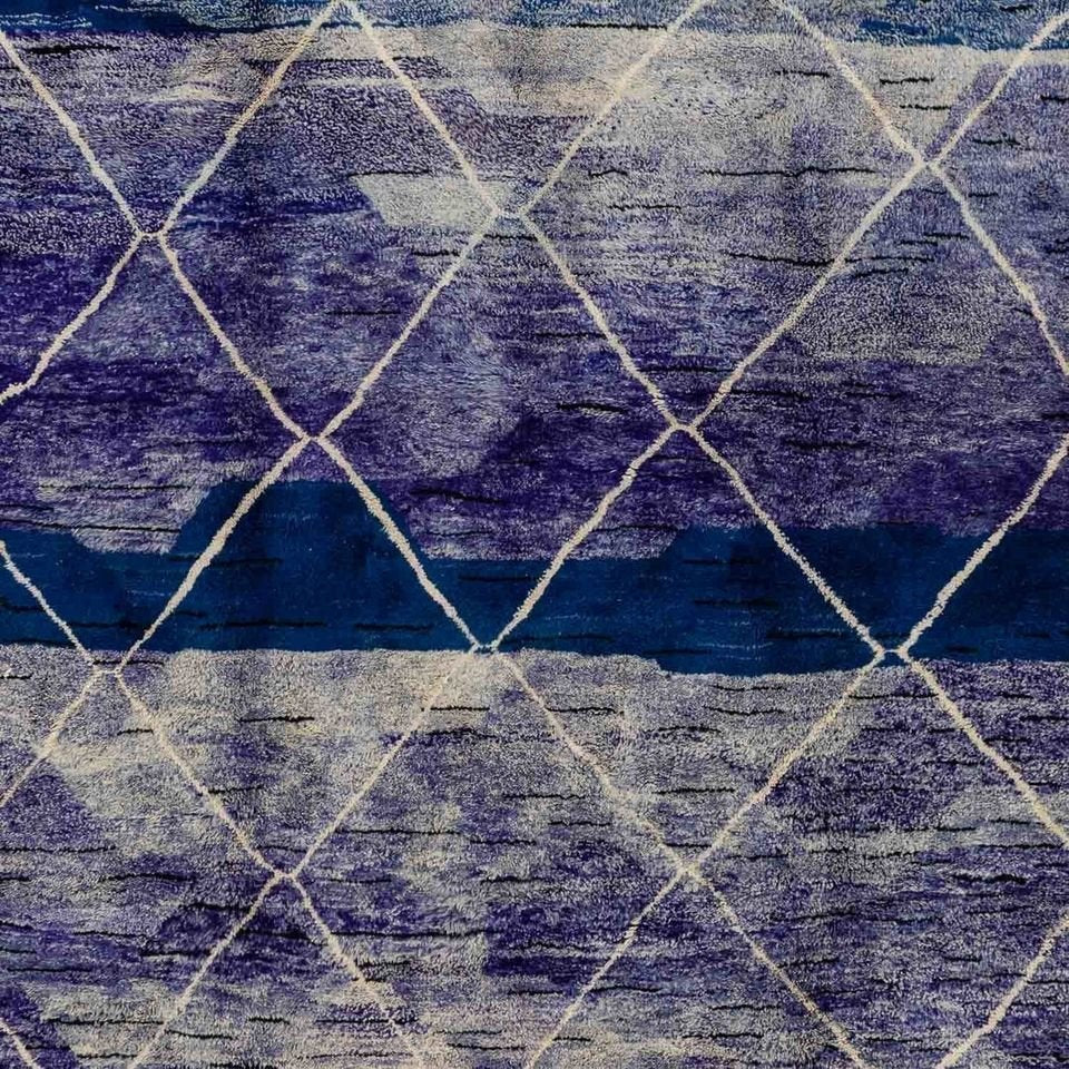 Sabira Blue and Beige Area Rug
