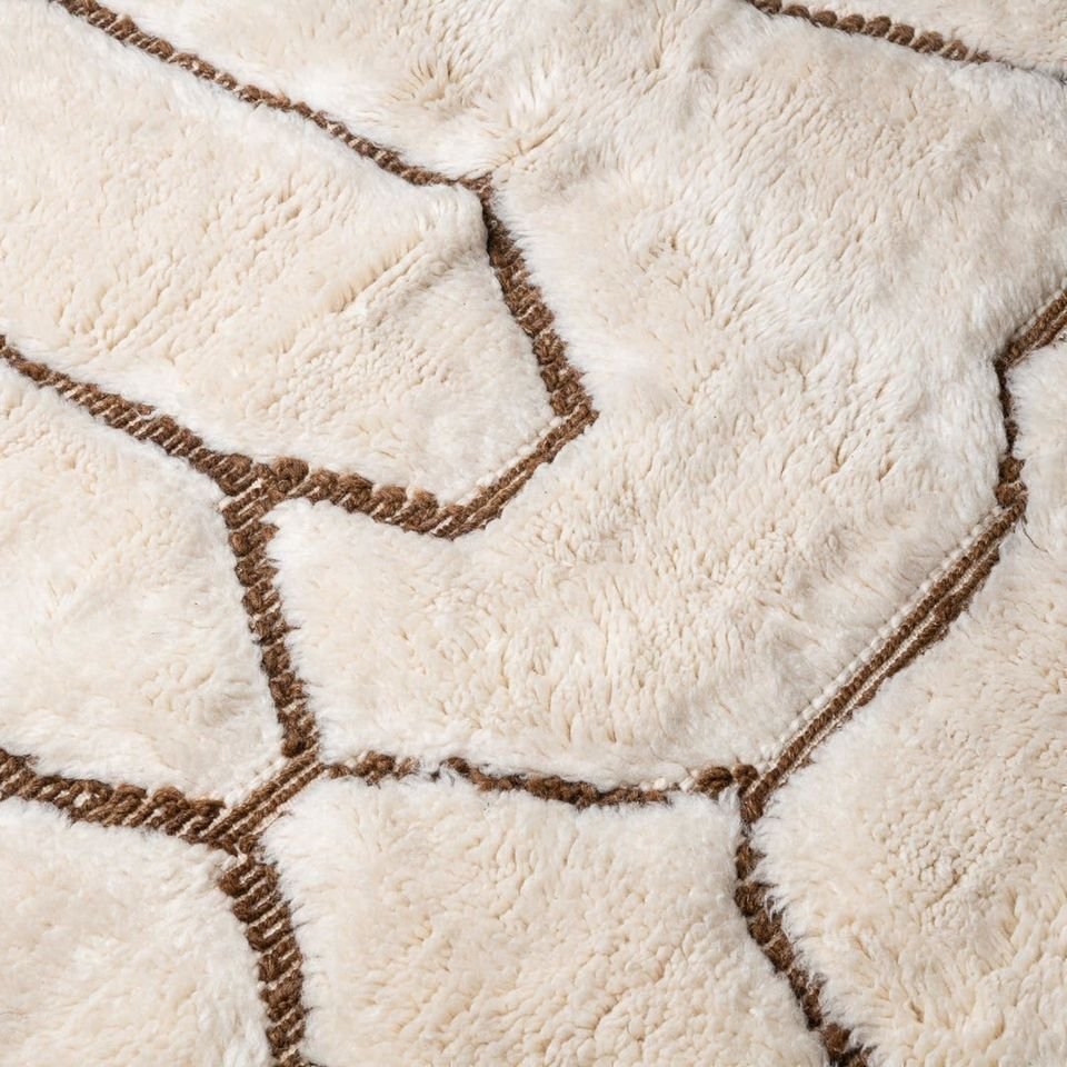 Hayta White Wool Rug