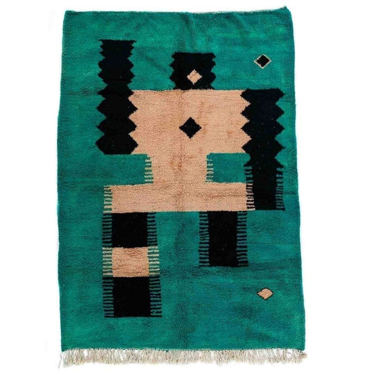 Ili Green Abstract Rug