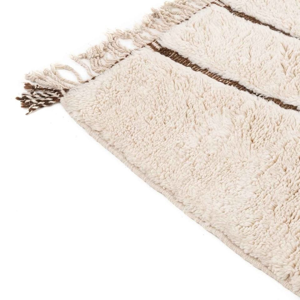 Hayta White Wool Rug