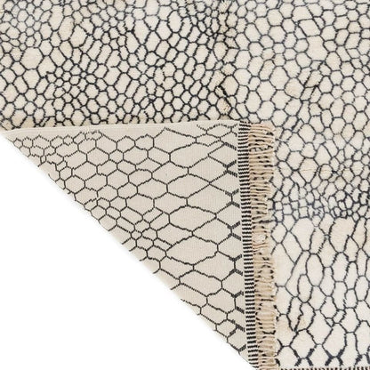 Damou Black and White Area Rug