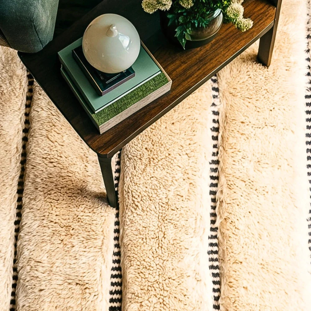 Nomadic Stripes Beige Striped Rug