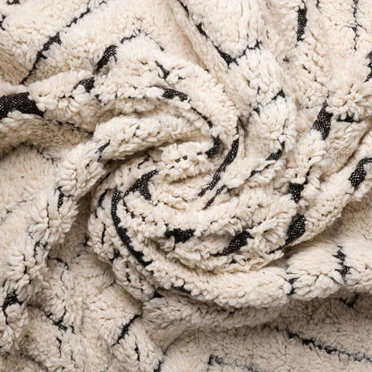 ZigZag Black and White Diamond Rug