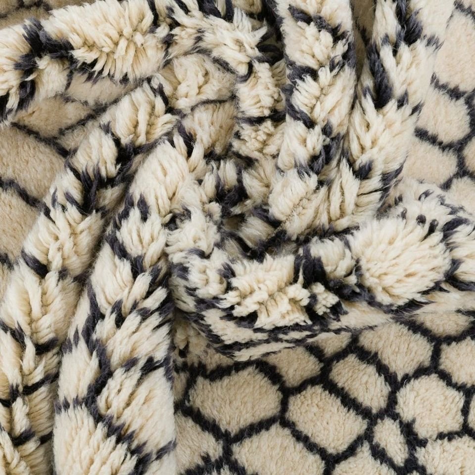 Damou Black and White Area Rug
