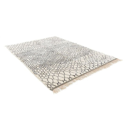 Damou Black and White Area Rug
