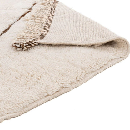 Hayta White Wool Rug