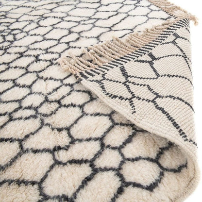 Damou Black and White Area Rug