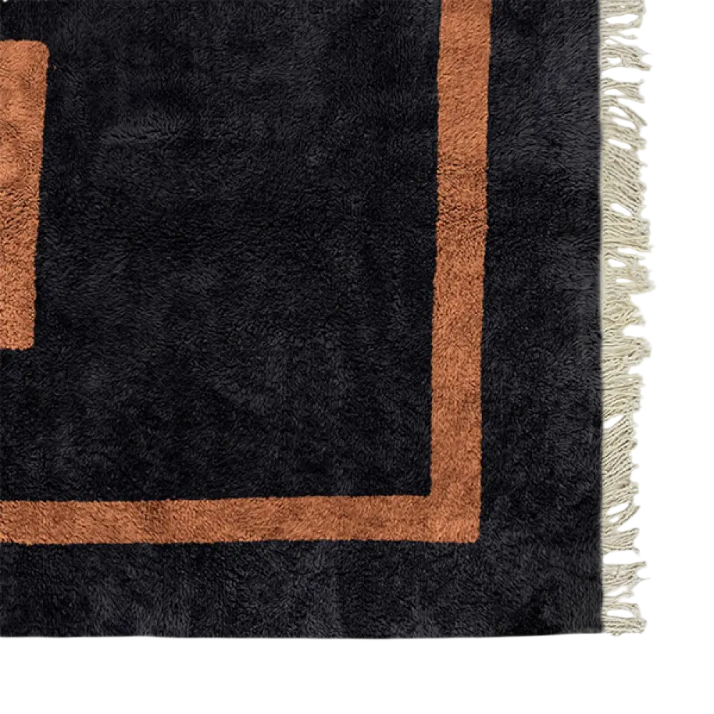 Architect’s Mark Black and Brown Area Rug