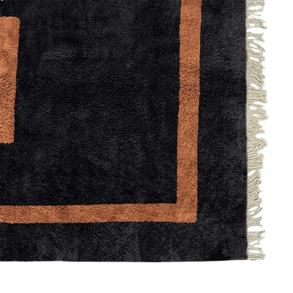 Architect’s Mark Black and Brown Area Rug