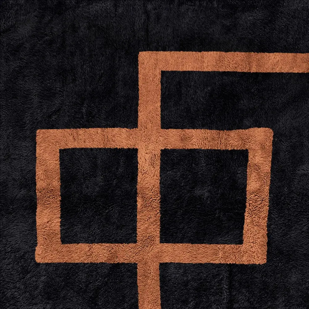 Architect’s Mark Black and Brown Area Rug