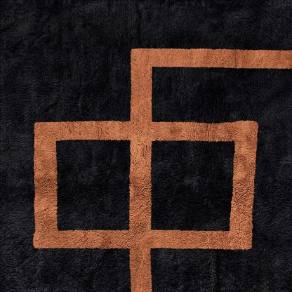 Architect’s Mark Black and Brown Area Rug