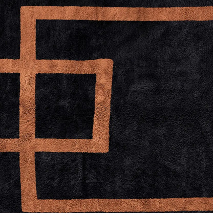 Architect’s Mark Black and Brown Area Rug