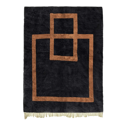 Architect’s Mark Black and Brown Area Rug