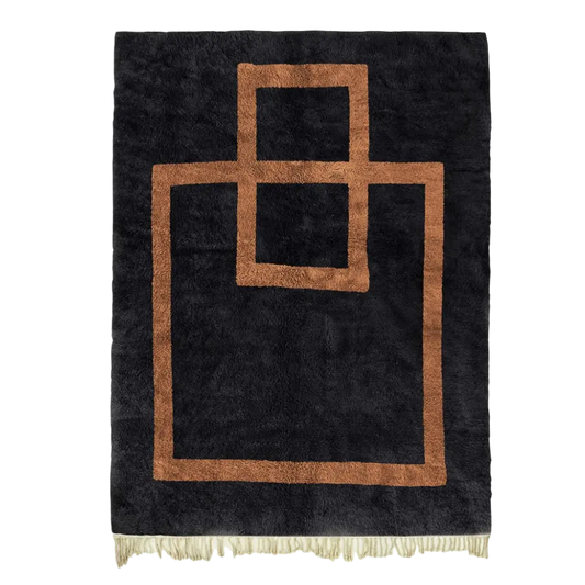 Architect’s Mark Black and Brown Area Rug