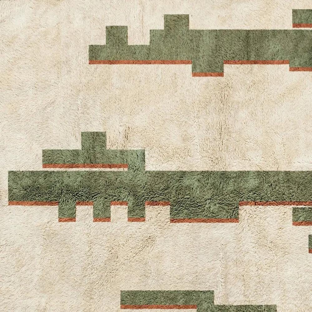 Atlas Cactus Beige and Green Rug