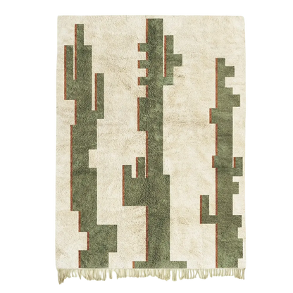 Atlas Cactus Beige and Green Rug