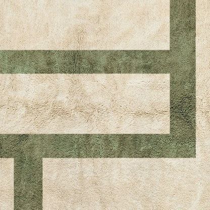 Atlas Grid Beige Green Rug