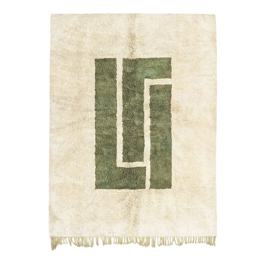 Atlas Heart Green and Beige Area Rug