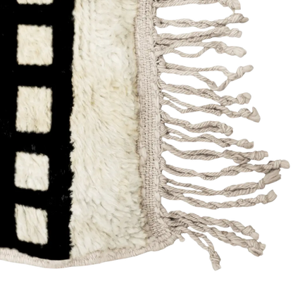 Balanced Frame White Black Rug