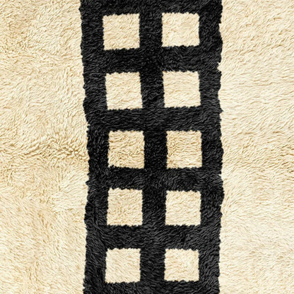 Balanced Frame White Black Rug