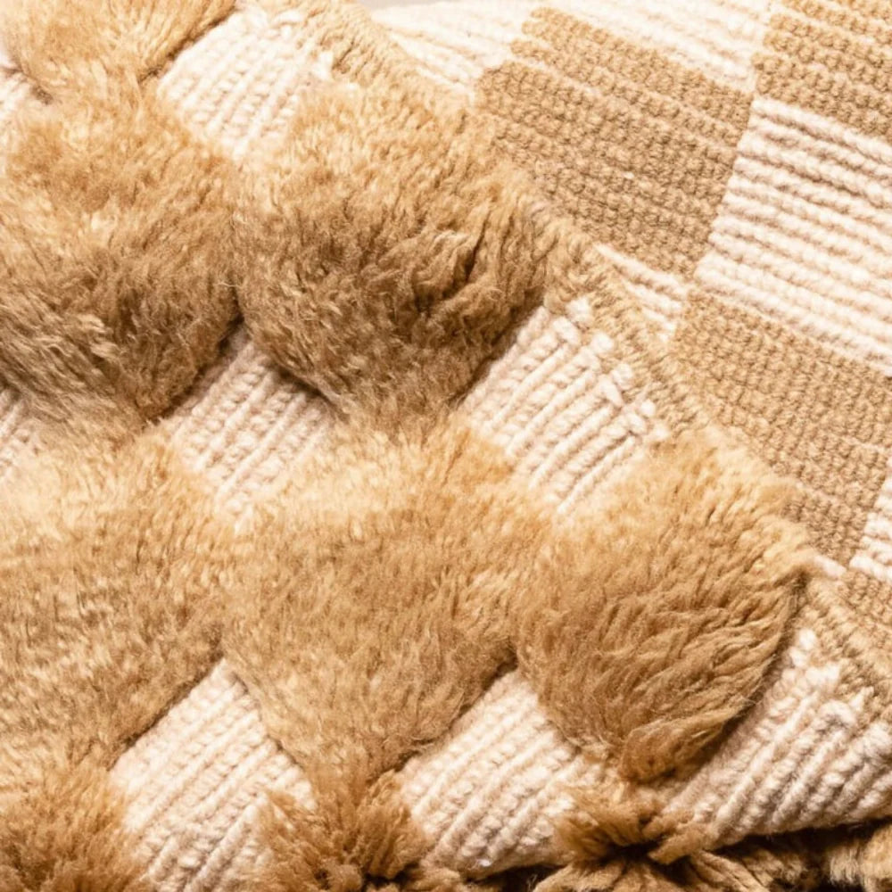 Desert Gold Checkered Rug