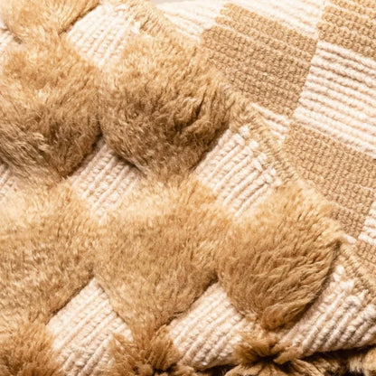 Desert Gold Checkered Rug