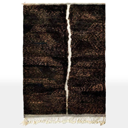 Snake black white and brown rug