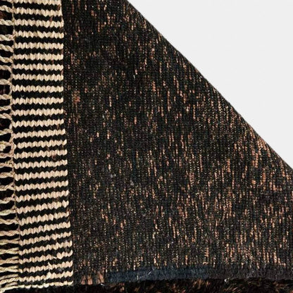 Snake black white and brown rug