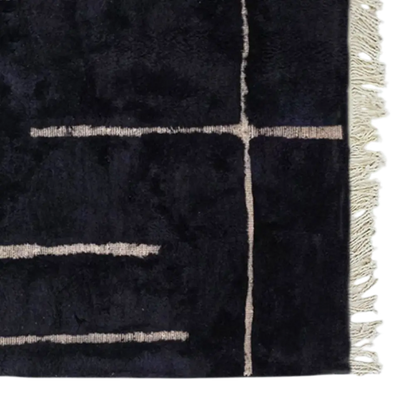 Hidden Stars – Black Abstract Rug