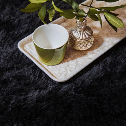 Hidden Stars – Black Abstract Rug