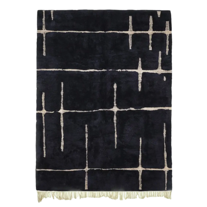 Hidden Stars – Black Abstract Rug