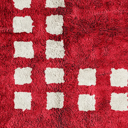 Marrakech Borders Red and Beige Rug