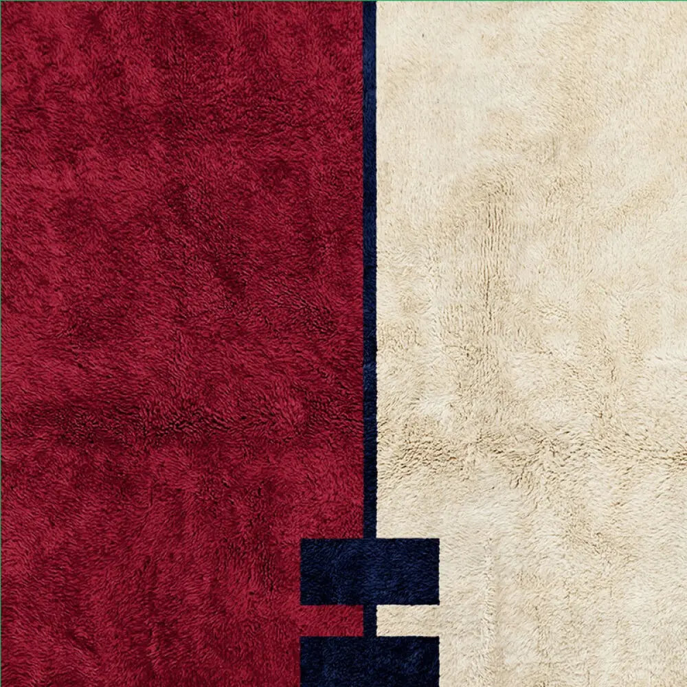 Red Frequency Red Area Rug
