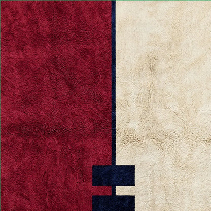Red Frequency Red Area Rug