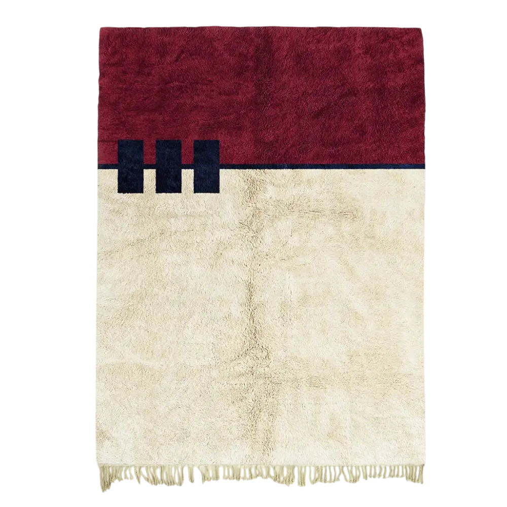 Red Frequency Red Area Rug