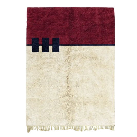 Red Frequency Red Area Rug