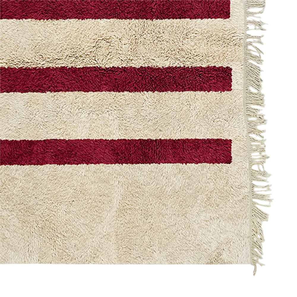Silent Break Red Cream Rug