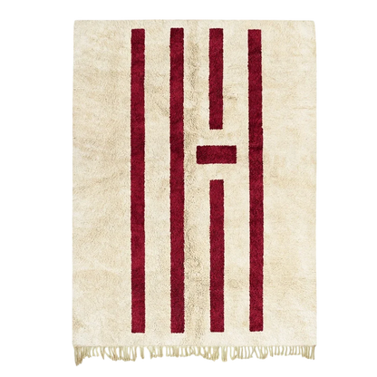 Silent Break Red Cream Rug